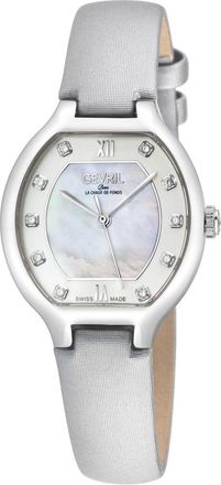 Gevril Group Lugano Diamond Mother of Pearl Dial Ladies Watch 14041.1