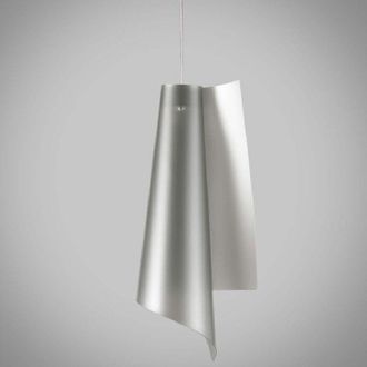 Linea Zero L&aacute;mpara De Suspensi&oacute;n En Polilux Vela Plata Di&aacute;metro 19 X H49 Cm