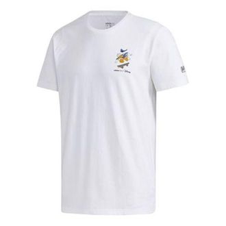 adidas neo Donald Duck Sports Round Neck Short Sleeve White GJ5644