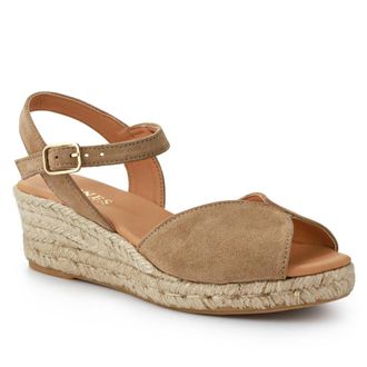 Jones Bootmaker Womens Ravena Leather Espadrilles - Tan - Size UK 6