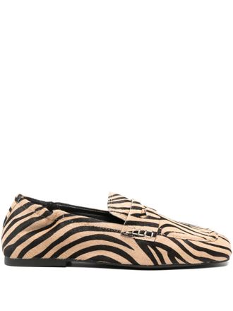 Ash Barkley zebra print loafers - women - Calf Hair/Calf Leather/Rubber - 36 - Brown