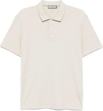 Canali Polo in misto cotone con logo - Toni neutri
