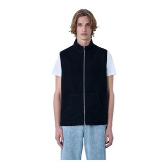 Rier Vests, male, Black, Size: XL High-Neck Zip Vest