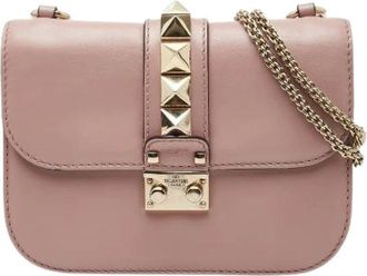 Valentino Pre-owned Cross Body Bags, female, Pink, Size: ONE SIZE Pre-owned Leather Crossbody Bag