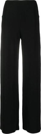 Norma Kamali Relaxed Fit Trousers With Straight Hem And Elastic Waistband