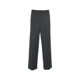 Amaranto Straight Trousers, male, Black, Size: XL Classic Pleated Trousers Nero