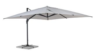 BIZZOTTO Ampelschirm Ines 360&deg; Grad 400 x 400 cm - Anthrazit/Hellgrau