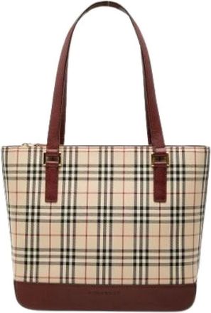 Burberry Borsa Tote Pre-owned in Tela - - Pre-owned - Donna - Beige - ONE SIZE