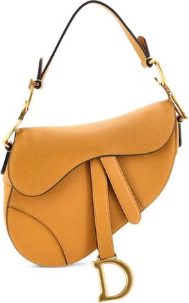 Dior Saddle Handbag Leather Mini shoulder bag - Bianco