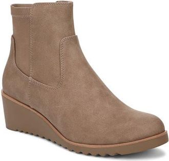 Life Stride Zionne Wedge Ankle Bootie in Mushroom Tan at Nordstrom, Size 9.5