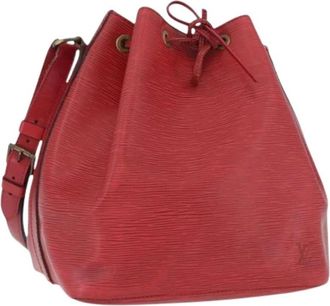 Louis Vuitton Pre-owned Bucket Bag - Dames - Vintage Tas - Rood - ONE Size - Leer - Vintage