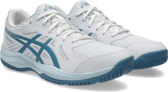 Asics Hallenschuh ASICS UPCOURT 6, Herren, Gr. 42,5, wei&szlig;, saba blau, Textil, Schuhe Hallenschuh, besonders geeignet f&uuml;r Handball und Volleyball