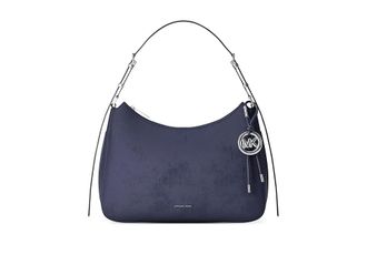 Michael Kors Nolita Medium Top Zip Convertible Shoulder Womens Handbags Dress Blues : MD, Canvas/Polyurethane