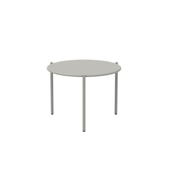 MondoViro Mesita baja redonda de metal 60x60 cm 46h fango
