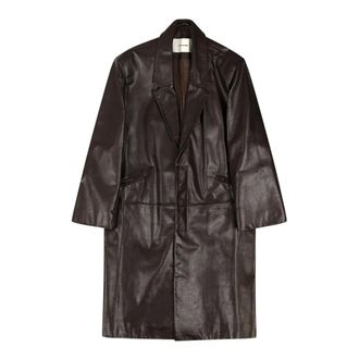 Entire studios Entire Studios, Jassen, Heren, Bruin, S, Leer, Enkelrijige leren jas