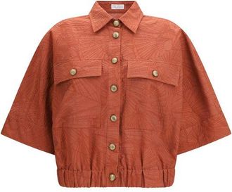 Brunello Cucinelli Orange Cotton Womens Coat