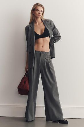 Maeve The Avery Striped Pleated Trousers by Maeve Pants