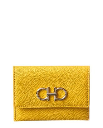 Ferragamo Ferragamo Gancini Leather Card Holder