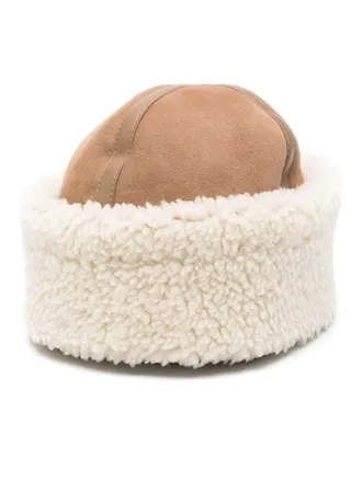 Toteme shearling beanie hat - women - Lambskin - M/L - Brown