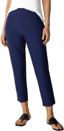 Eileen Fisher Slit Back Slim Crop Pants in Deep Dive at Nordstrom, Size Xx-Small