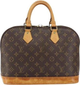 Louis Vuitton Alma Handbag Monogram Canvas Brown Canvas Handbag (Pre-Owned)