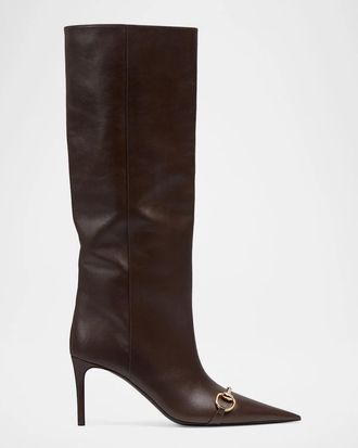 Gucci Donna 80MM Leather Boots