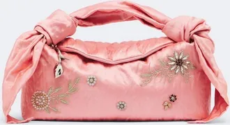 Erdem Bloom E/W satin top-handle bag