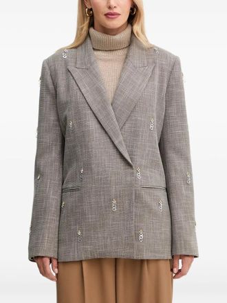 Simona Corsellini Verfraaide blazer - Grijs