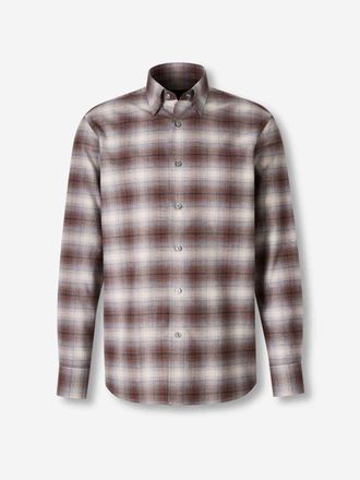 Brioni Checked Cotton Shirt