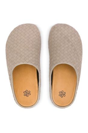 The Sak Bolinas Leather Woven Clog in Sand Woven at Nordstrom, Size 10