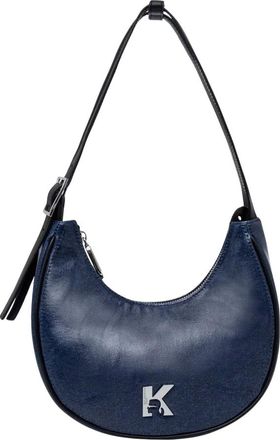 Karl Lagerfeld Hobo tas - Dames - Tassen - Blauw - Maat: ONE Size Katoen