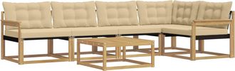 vidaXL Conjunto De Sof&aacute;s De Exterior 6 Uds. Y Beige Vidaxl