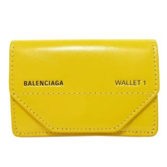 Balenciaga Pre-owned Wallets, female, Yellow, Size: ONE SIZE Pre-owned Leather wallets
