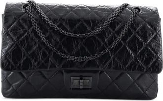 Chanel So Black Reissue 2.55 Flap Bag Glazed gewatteerde kalfsleren 226 schoudertas - Zwart