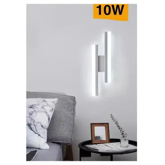 Trade Shop Trade Shop - Applique Parete Moderno 10w Lumetto Abat Jour Bianca Luce 6500k 4000k 3000k E87b