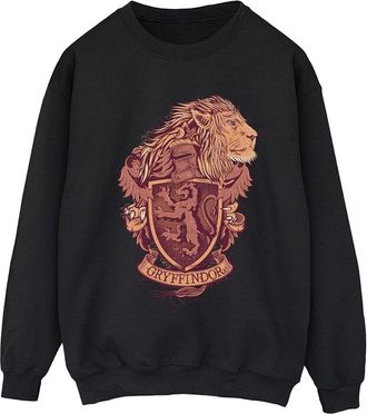 Harry Potter Dames/Dames Gryffindor Schets Crest Sweatshirt (Zwart)