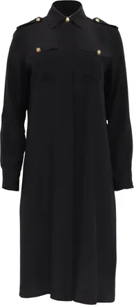 Nili Lotan Nili Lotan Adelaide Midi Shirt Dress in Black Silk
