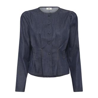 Karen by Simonsen Overhemden, Dames, Blauw, XL, Blouses