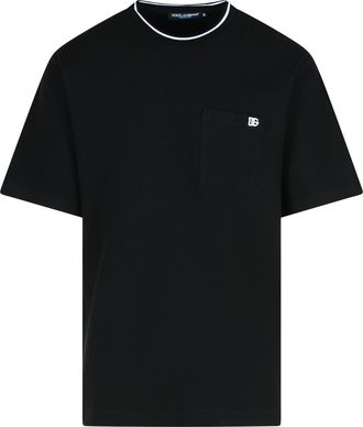 Dolce & Gabbana Black Cotton T Shirt