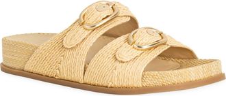Shushop Demi Slide Sandal in Natural Woven at Nordstrom, Size 7.5
