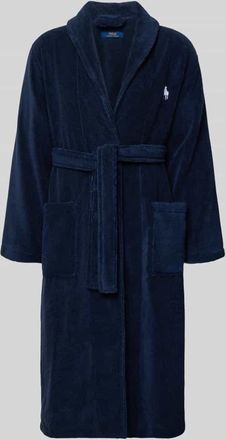 Ralph Lauren Regular Fit Bademantel mit Logo-Stitching in Marine, Gr&ouml;&szlig;e S/M