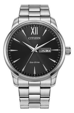 Citizen Classic Eco-Drive Bracelet Watch, 42mm in Silver at Nordstrom Rack