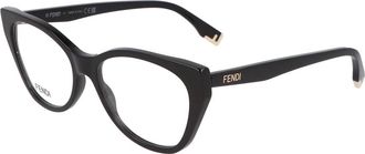 Fendi Kattenogen Bril Elegant en Verfijnd - unisex - Brillen - Zwart - 54 MM - Accessoires