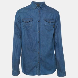 Emporio Armani Blue Chambray Long Sleeve Shirt