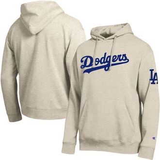 Champion Mens Champion Oatmeal Los Angeles Dodgers All Star Chenille Patch Hoodie at Nordstrom, Size X-Large