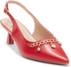 Wild Diva Aleena Chain Slingback Pump in Red at Nordstrom Rack, Size 8.5