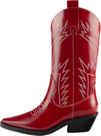 L37 Unieke Holly Leaves Mode Accessoires - Dames - Cowboylaarzen - Rood - 36 EU - Schoenen