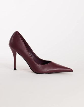 Topshop Alexander d&eacute;collet&eacute; con tacco alto bordeaux-Rosso