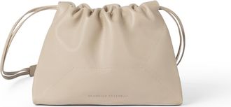 Brunello Cucinelli Calfskin BC Duo pouch bag in Buff at Nordstrom
