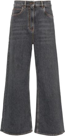 Etro Wijde broek met klassieke stijl - Dames - Loose Fit Jeans - Grijs - W27 - Jeans